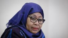 Samia Suluhu Hassan was sworn in at State House in Dar es Salaam (file image)