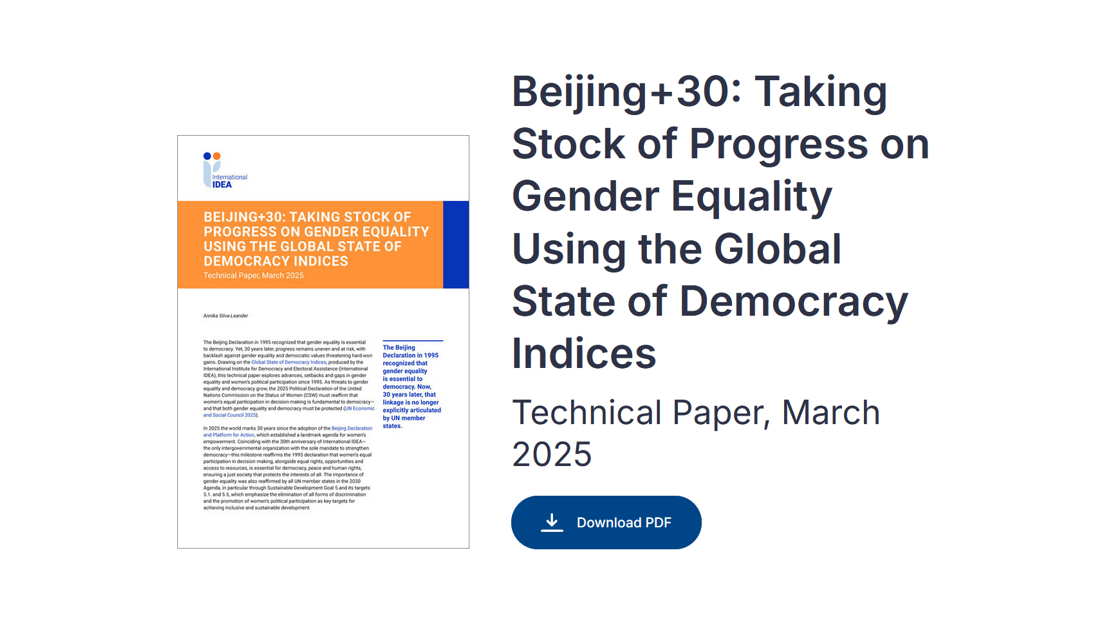 Beijing+30: Taking Stock of Progress on Gender Equality Using the ...