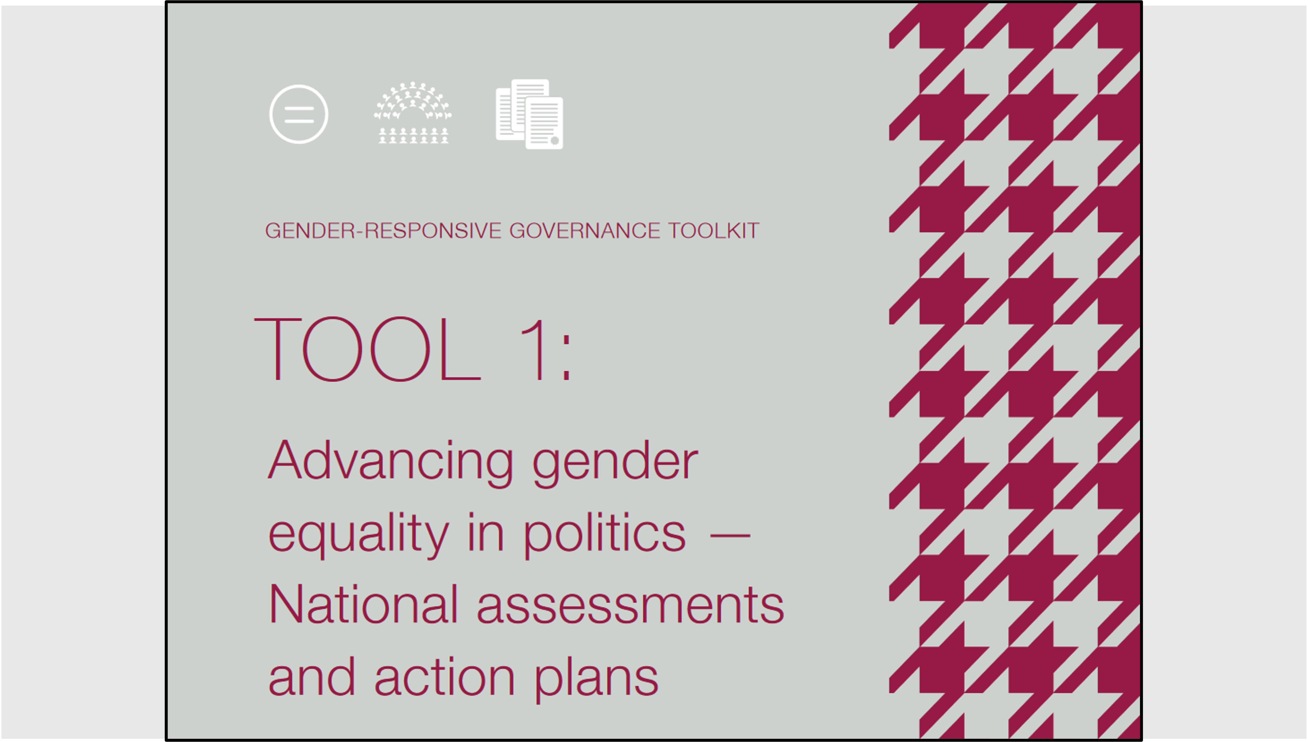 Advancing gender equality in politics — National assessments and action ...