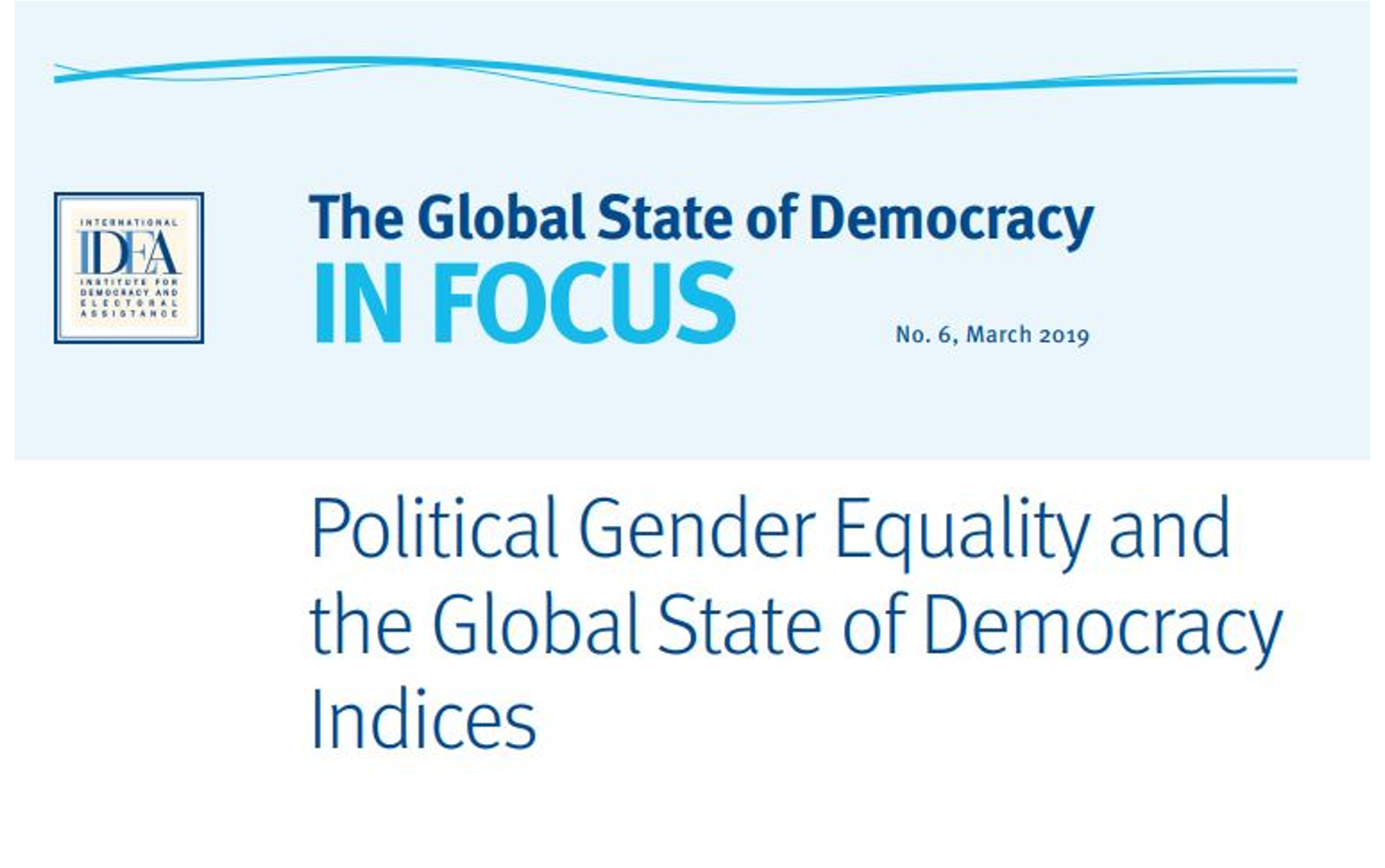 International Idea's GSoD In Focus: Political Gender Equality And The ...