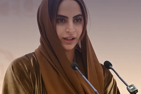 Young woman speaking