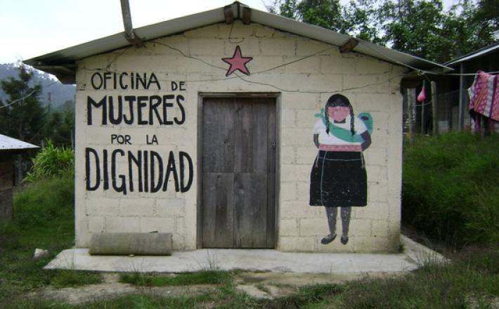 &quot;Office of Women for Dignity&quot; at the Zapatista Autonomous Municipality &quot;Caracol de Oventic,&quot; Chiapas, Mexico.