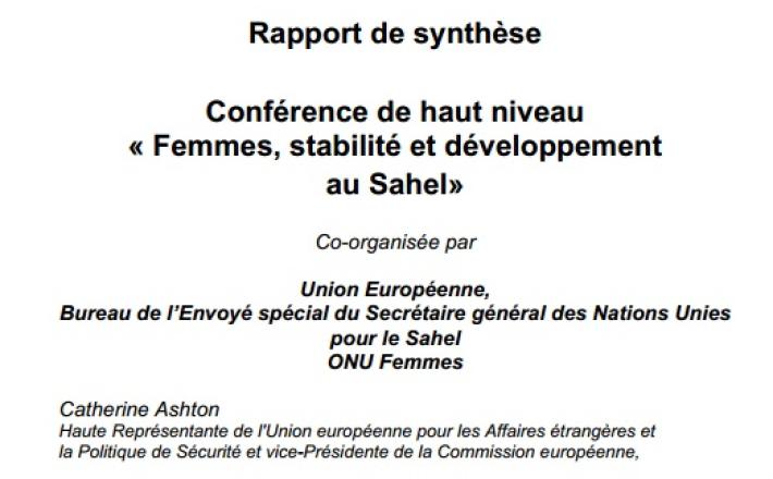Femmes, Stabilité et Développement au Sahel