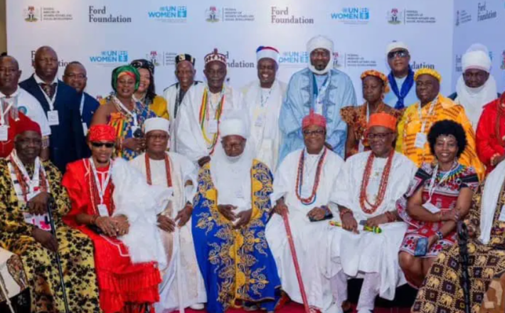 A group of traditional leaders at a consultation. 