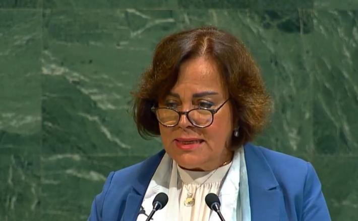 UN News رئيسة اللجنة المعنية بالقضاء على التمييز ضد المرأة، نهلة حيدر أثناء كلمتها في الاجتماع رفيع المستوى بمناسبة الذكرة الثلاثين للمؤتمر العالمي الرابع المعني بالمرأة ضمن فعاليات الأسبوع رفيع المستوى للجمعية العامة في دورتها الثمانين.