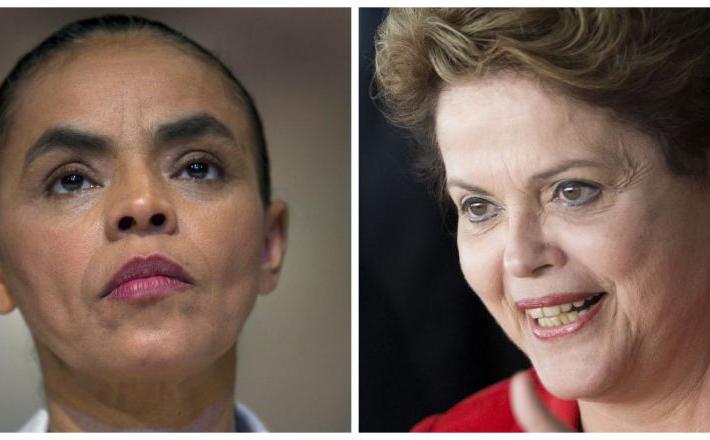 Marina Silva and Dilma Roussef