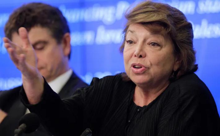 ليلى شهيد أصبحت عام 2006 مفوضة فلسطين العامة لدى الاتحاد الأوروبي (أسوشيتد برس)