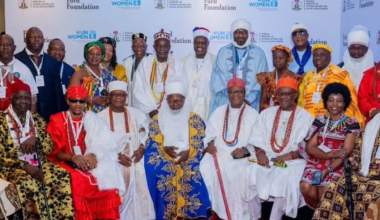 A group of traditional leaders at a consultation. 