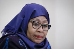 Samia Suluhu Hassan was sworn in at State House in Dar es Salaam (file image)