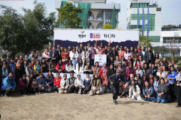 Participents pose for a photo after a public dialogue titled ‘Excluded by Design: Women, Politics, and Ethical Failure’ on Saturday.   https://kathmandupost.com/national/2026/01/31/women-call-for-fair-representation-as-systemic-barriers-persist-in-nepali-politics