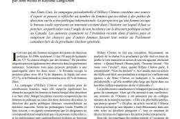 Les femmes en politique-Toujours en quete de l'egalite