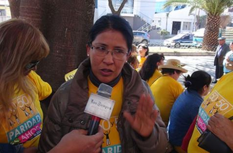 La representante de la Coordinadora de la Mujer en Cochabamba, Graciela Vásquez. - Gerardo Bravo Los Tiempos Digital