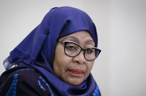 Samia Suluhu Hassan was sworn in at State House in Dar es Salaam (file image)