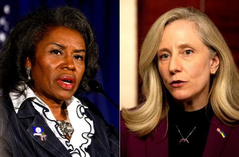 The 2025 governor's race is down to Lt. Gov. Winsome Earle-Sears (left) and former U.S. Rep. Abigail Spanberger. Photos: Kristen Zeis/Washington Post, Serhiy Morgunov/Global Images Ukraine via Getty Images