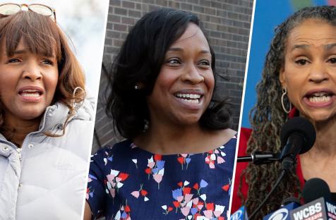 (L-R) Kathy Barnette, Andrea Campbell and Maya Wiley are all expected to run in the 2022 midterms.AP / Getty file
