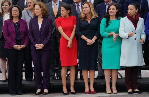Rep.-elect Angie Craig, left, joined other women in the freshman class of Congress for a group photo on Capitol Hill on Nov. 14, 2018 - Star Tribune