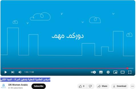 المبادئ العالمية المعنية بتمكين المرأة - المبدأ الثاني