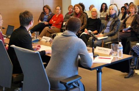 Audience members listen to a panel discussion titled Beijing +20: Gender, Power and Decision-Making, which was hosted by NDI and the Society for International Development. Credit: Sarah Kincaid