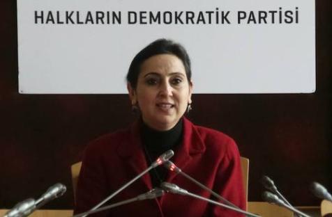 People's Democracy Party (HDP) co-chair Figen Yuksekdag speaks at a meeting on Feb. 11, 2015.  (photo by Facebook/@Figen Yüksekdağ)  