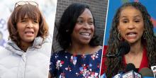 (L-R) Kathy Barnette, Andrea Campbell and Maya Wiley are all expected to run in the 2022 midterms.AP / Getty file