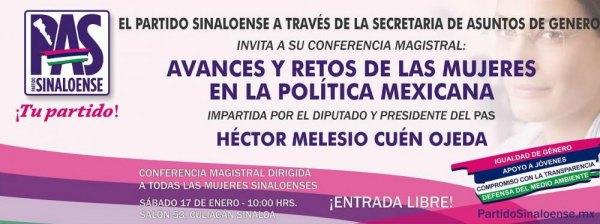 Conferencia magistral “avances y retos de las mujeres en la política mexicana”