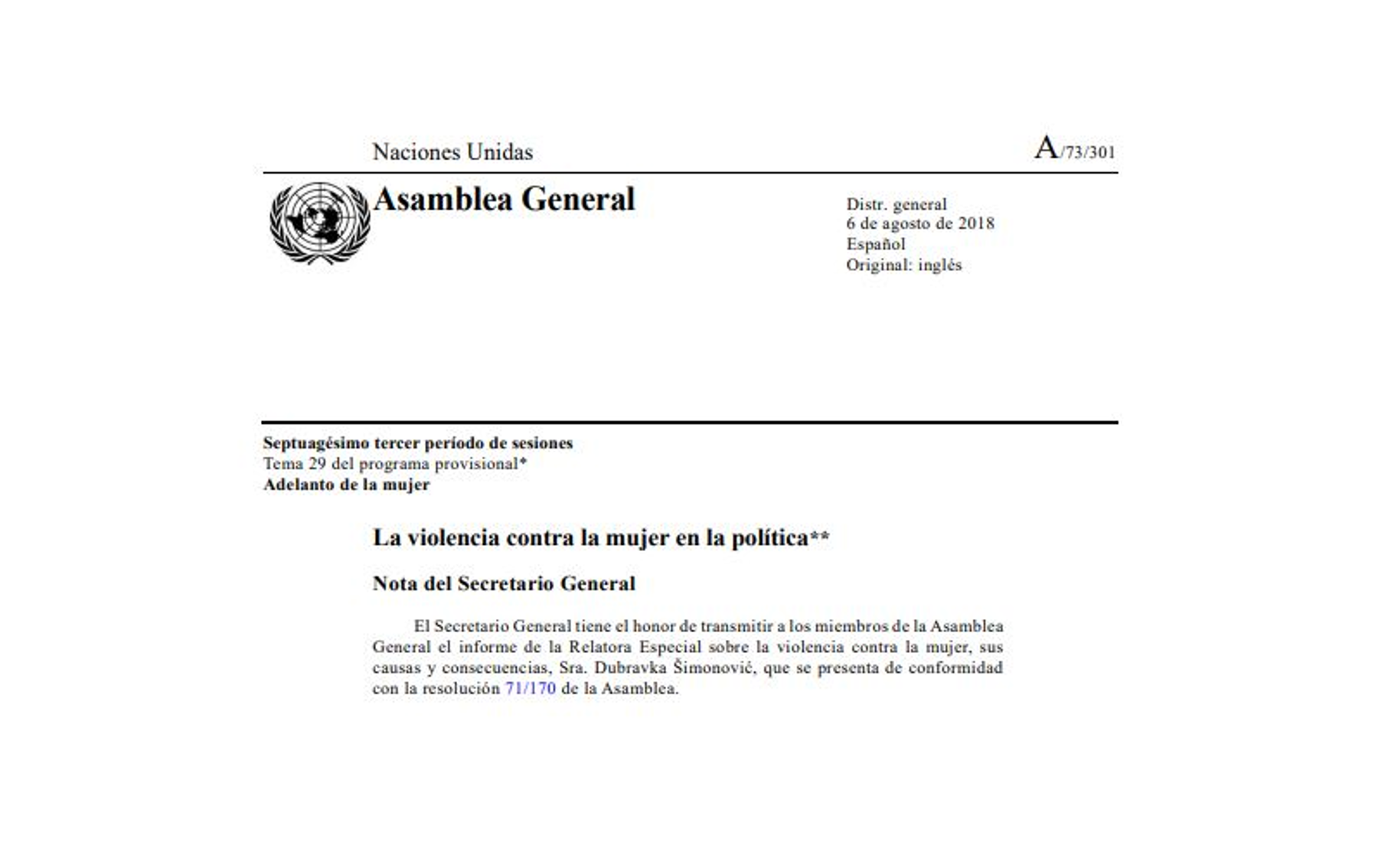 Report of the UN Special Rapporteur on violence against women ...