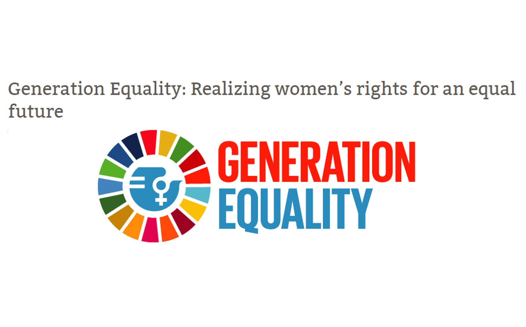 Side Event 74th UNGA Champions for Generation Equality International