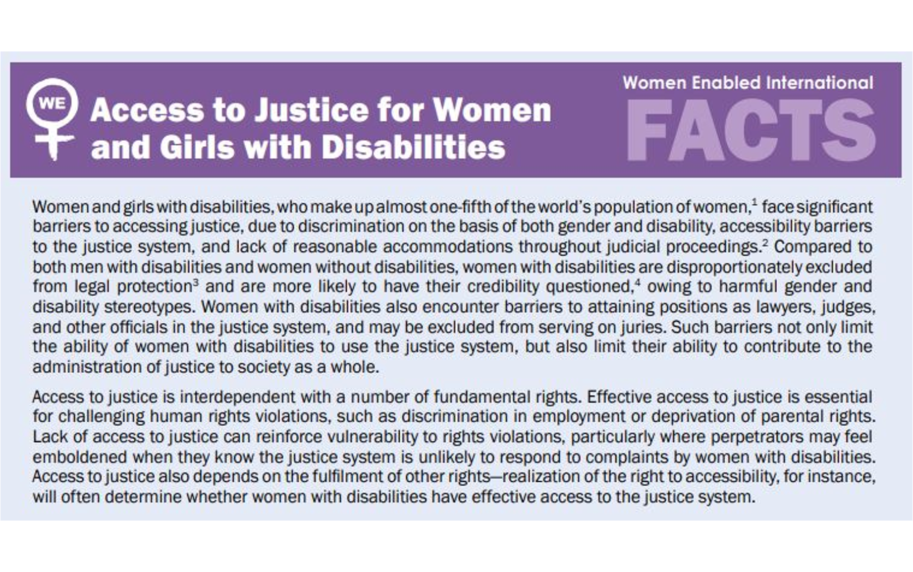 Access to justice for women and girls with disabilities | International ...